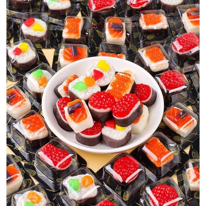 寿司软糖3D造型橡皮糖软糖休闲 零食年货糖果QQ糖创意小孩食旗舰
