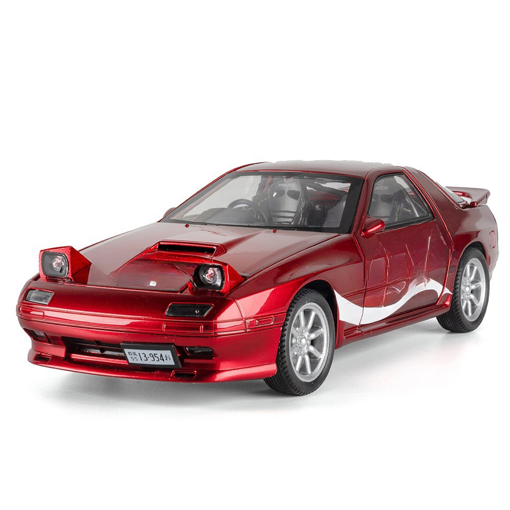 【盒装】金丽方1:24马自达RX7可乐版仿真合金汽车模型玩具摆件