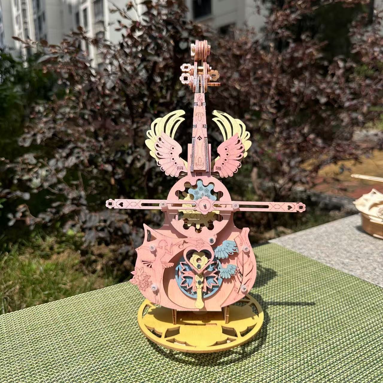 小提琴积木手工音乐盒大提琴木质拼装模型3d立体拼图diy成人益智