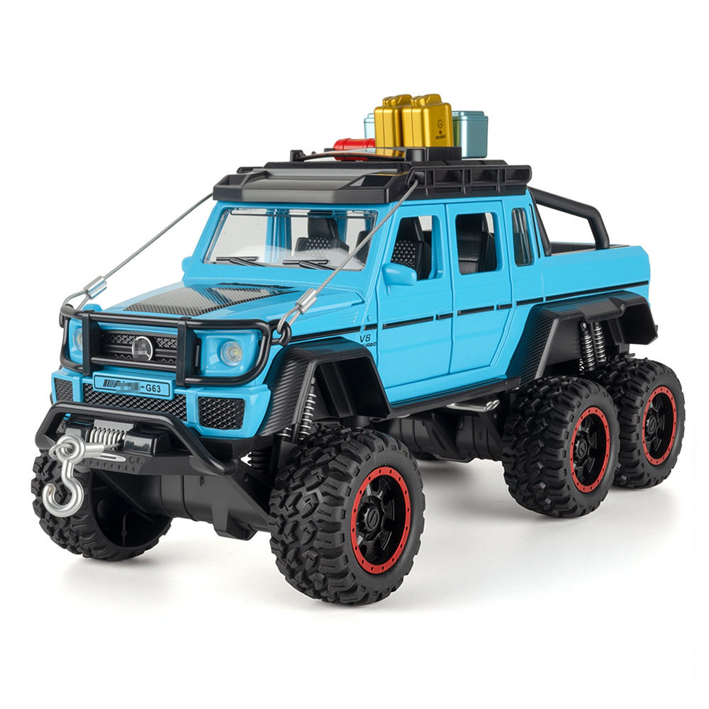 【盒装】新奥仿真1:24大奔探险版越野合金汽车模型摆件玩具车