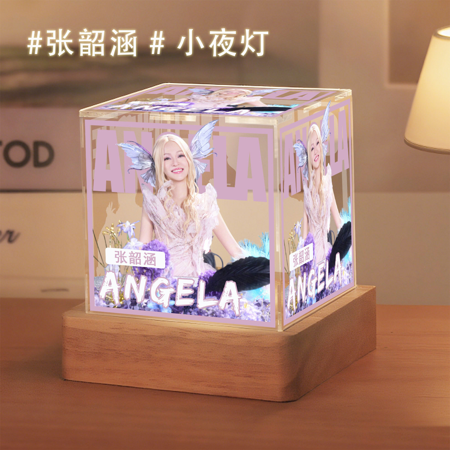 亚克力小夜灯张韶涵周边应援摆件生日氛围灯立体光影摆台木雕灯
