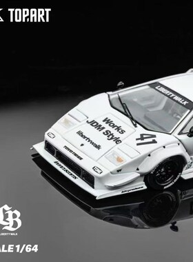 Topart1:64LBWK兰博基尼Countach41康塔什宽体跑车合金汽车模型
