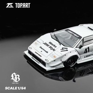 Topart1:64LBWK兰博基尼Countach41康塔什宽体跑车合金汽车模型
