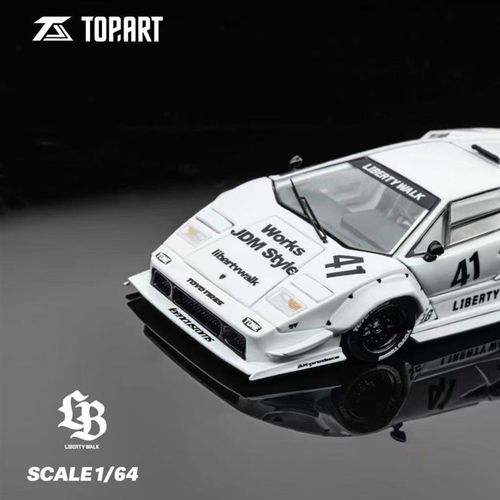 Topart1:64LBWK兰博基尼Countach41康塔什宽体跑车合金汽车模型
