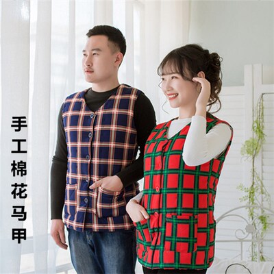 纯棉花手工女士马甲学生纯棉冬季保暖美体修身背心内穿打底外穿马