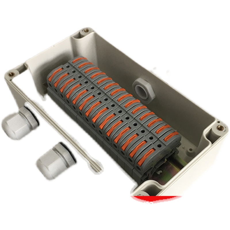 158*90*60mm一进三出防水接线盒 15P便捷免拧螺丝快捷接线端子盒