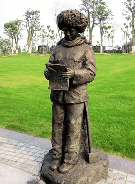 定制大型抽象雕塑铸铜创意艺术品玻璃钢仿铜人物雕像博物馆摆件