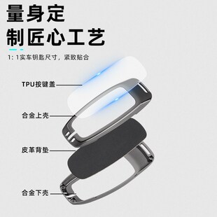 新a6专用臻选动感型车金属包扣壳 24款 适用2024款 奥迪a6l钥匙套23