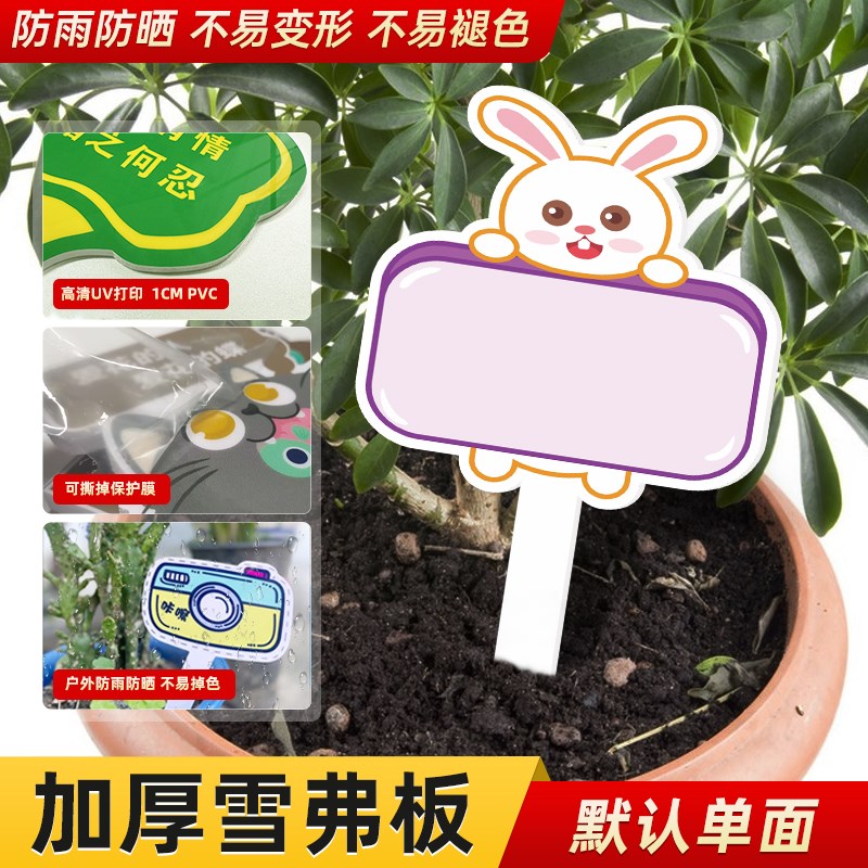 幼儿园花卉盆栽绿植标签标识牌多肉标签T型插牌园艺植物标签户外