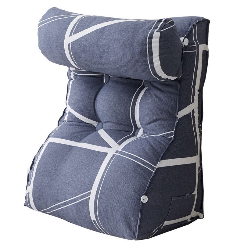 带头枕床头三角靠垫背沙发飘窗办公室护腰护颈抱枕加高加厚大靠枕