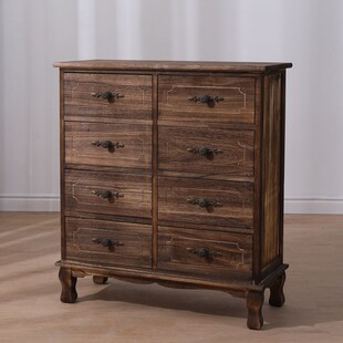 新中式实木复古斗柜北欧五斗柜七斗柜客厅柜玄关柜边柜阳台收纳柜