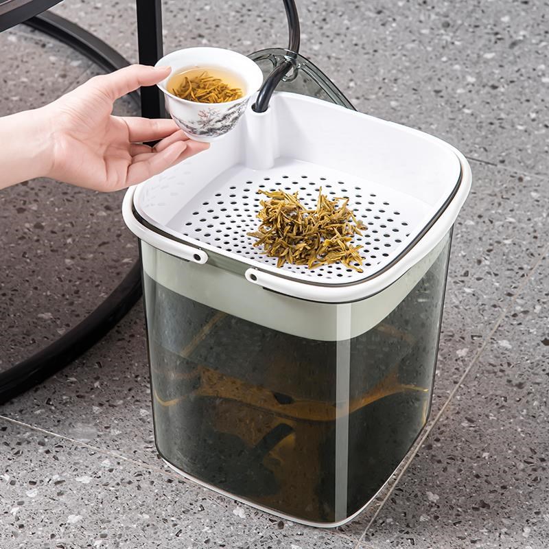 茶水桶茶渣桶茶叶分离排水垃圾桶茶D台废水桶茶具配件茶道茶桶高