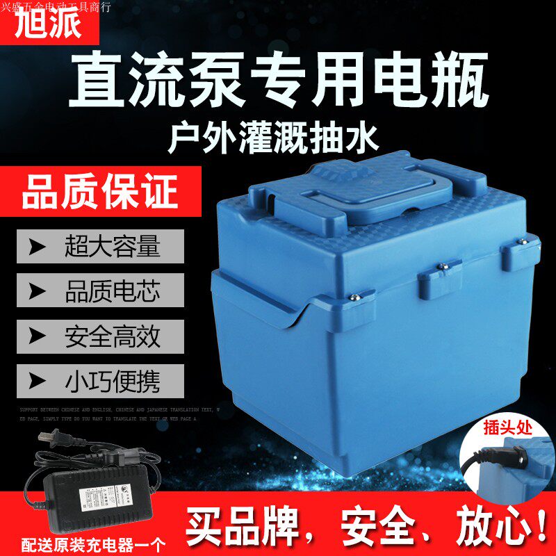 充电式直流潜e水泵瓶电动车浇菜农用家专用池抽水泵机12v24v48伏6