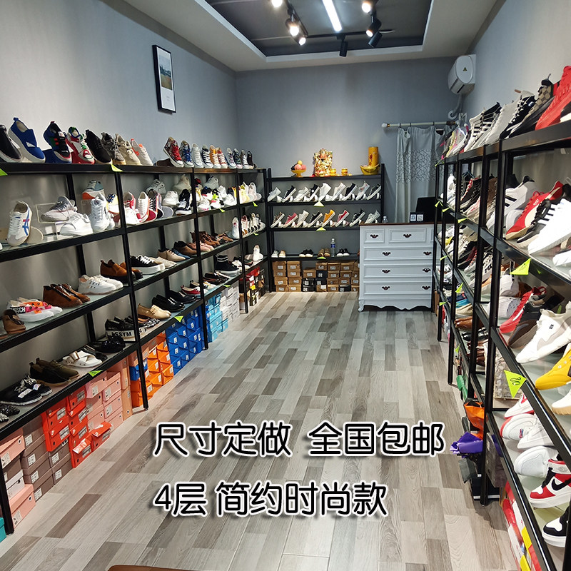 定制鞋店鞋架货架展柜商场陈y列架多层拆装童鞋箱包架橱窗展架
