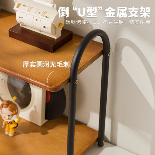 桌上书架桌面置物架办q公桌收纳餐桌宿舍书桌多层小层架工位分层