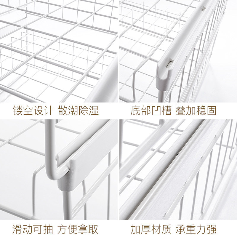 阳台收纳置d物架落地层储物架子卧室衣柜分层隔板抽屉式收纳置物
