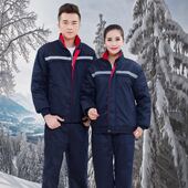 定制冬季 工作服棉衣o男加厚保暖劳保棉服防寒工程棉袄劳保服汽修