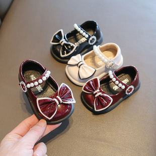 春秋季女宝宝周岁k鞋子1一2岁红色小童公主单鞋防滑软底婴儿学步