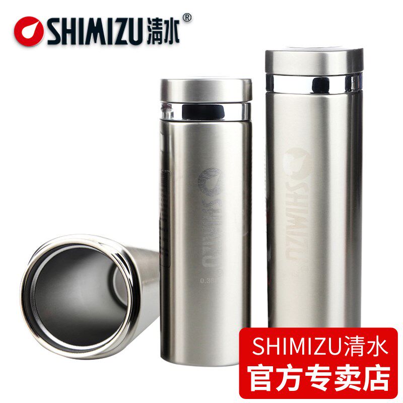 清水保温杯男士女情侣商务车载真空不锈钢直身T杯子水杯学生茶杯