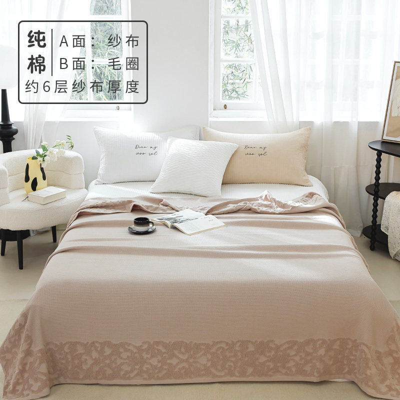 夏季六层纱c布双人单人薄款夏天毛巾被子午睡空调毯子盖毯大人