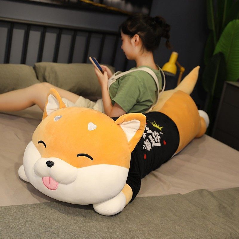 可爱柴犬公仔毛绒玩具睡觉抱y枕大狗熊抱抱熊女生床上超大玩偶大