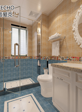 卫生间装饰墙贴自粘墙纸墙砖 厨房防水地贴壁纸 瓷砖贴Z纸砖纹墙