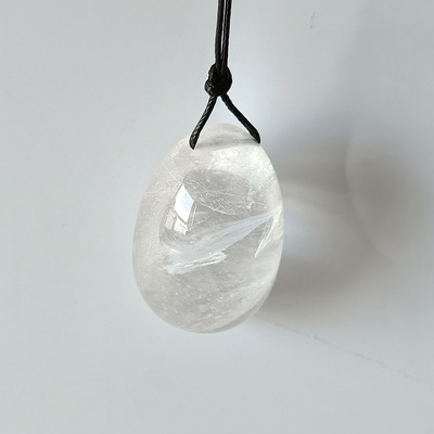 陈见玉功蛋吊具 天然白水晶蛋形阴户石 私处护理哑铃球玉石阴户蛋