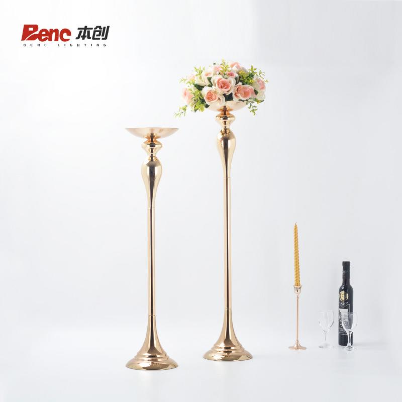 婚庆道具路引金色铬色欧式主桌花架花器铁艺架子花瓶摆设花器路引