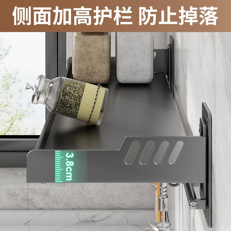 厨房微波炉置物架免打孔挂墙上放烤箱架子家用壁挂式收纳挂架支架