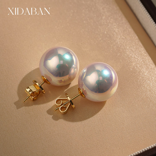 西大班澳母贝珠天女akoya耳环