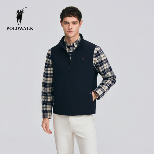 简约立领工装商务休闲户外马甲男