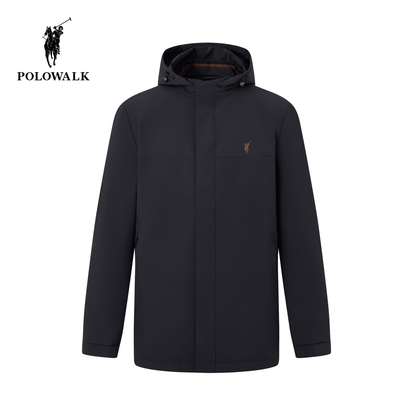 POLOWALK男式羽绒服2025冬季新品简约连帽90鸭绒商务休闲羽绒服