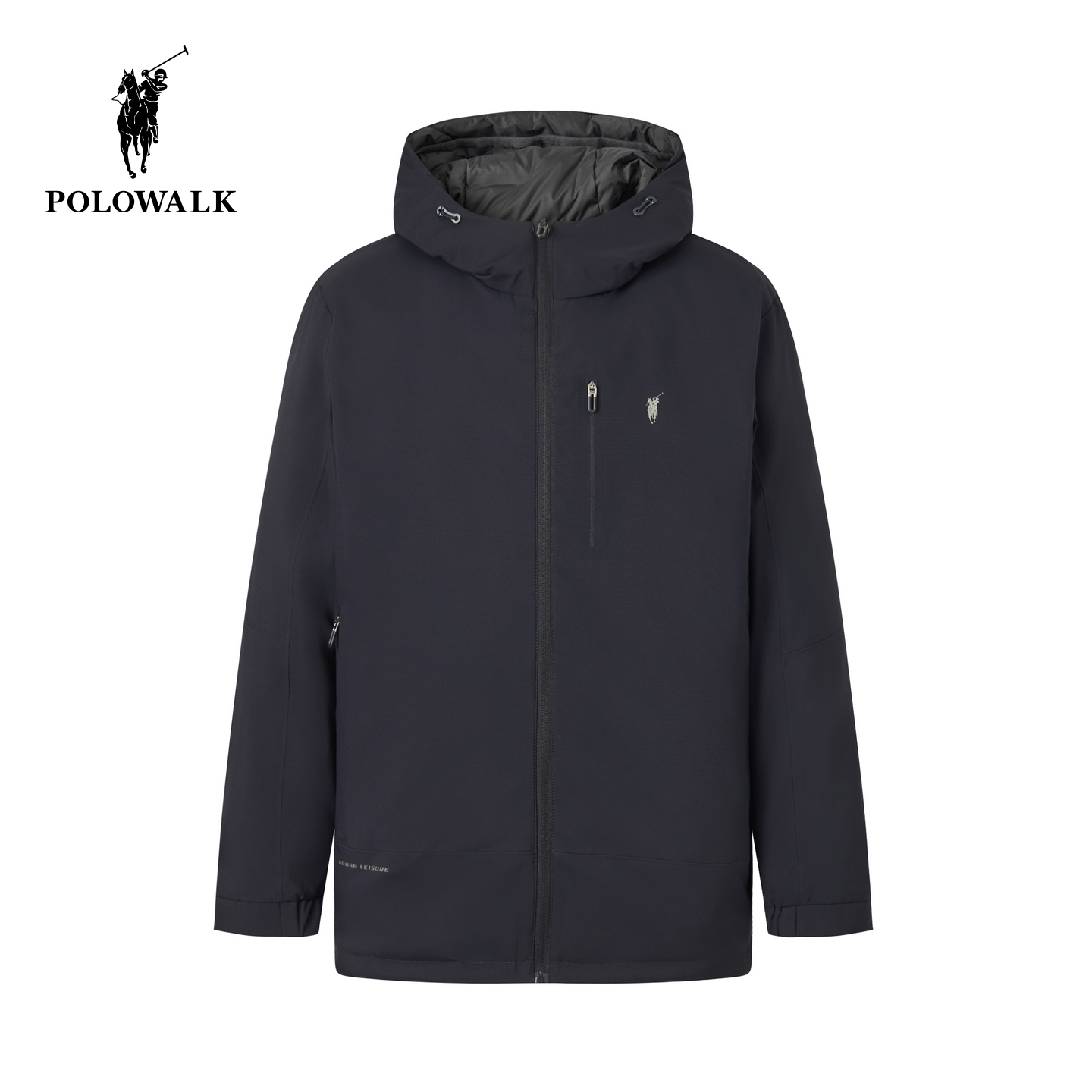 【90%鹅绒】POLOWALK男式羽绒服2025秋冬新品双面穿连帽保暖外套