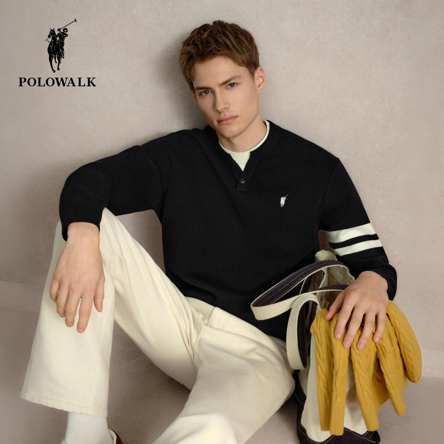 POLOWALK秋季新品男士针织衫