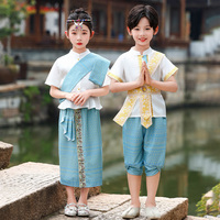傣族兒童演出服少數(shù)民族夏裝旅拍