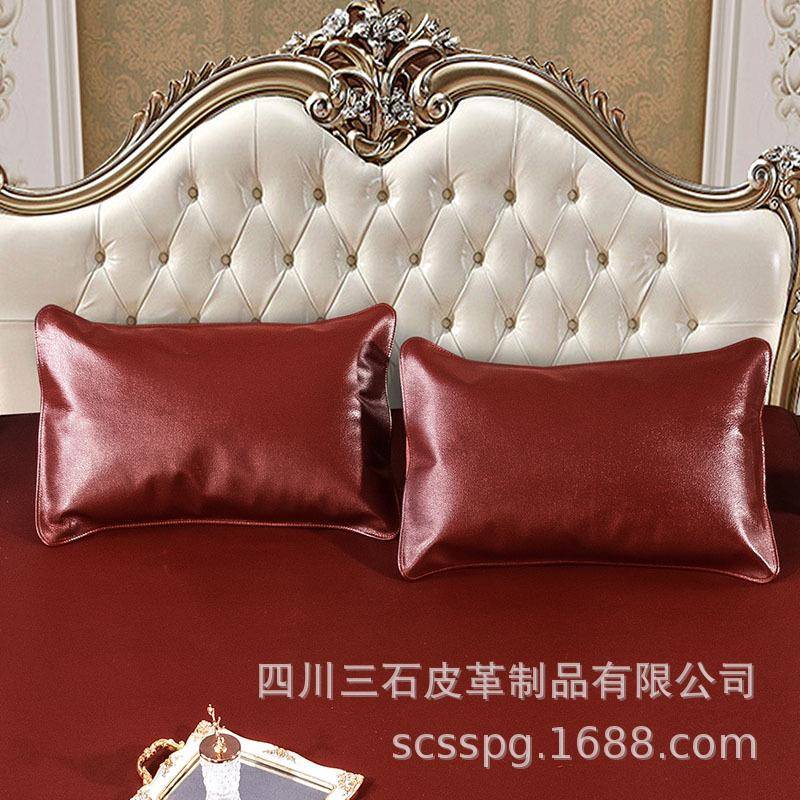 YOMO/原牧头层水牛皮枕套 牛皮凉席配套单人真皮夏季枕头套软枕套