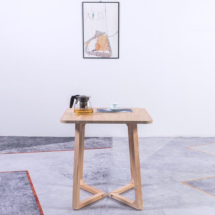 意式简约现代办公边几客厅阳台卧室茶桌民宿公寓咖啡厅全实木茶几