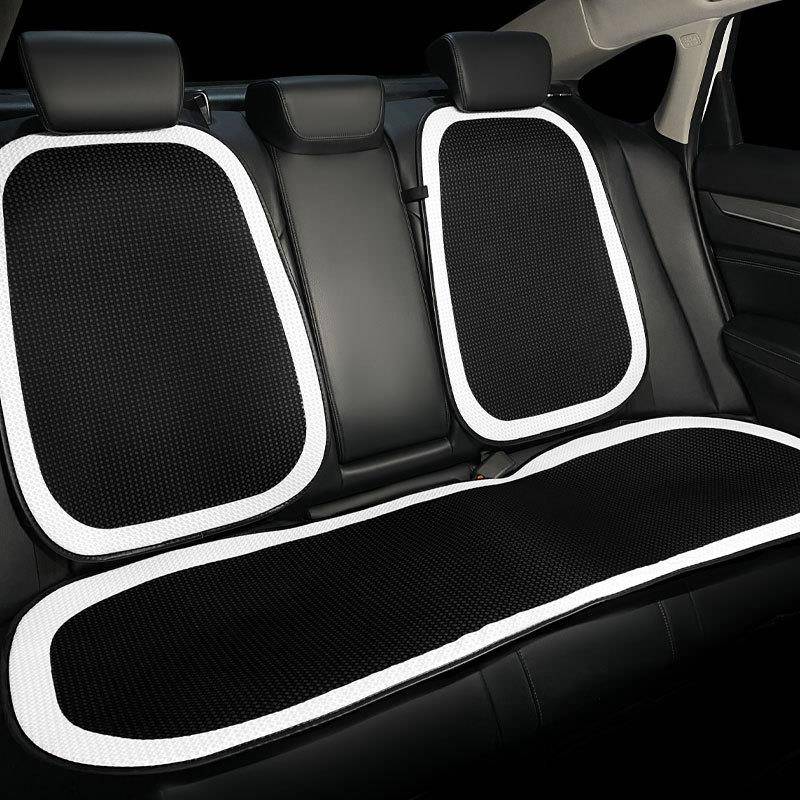 汽车坐垫夏季单片凉垫创意简约拼色座垫车载四季通用冰丝透气屁垫