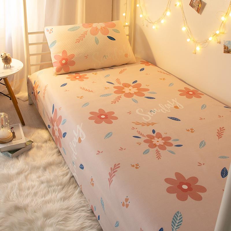 一件包邮床单单件水洗棉被单双人学生宿舍单人床防尘布儿童褥单