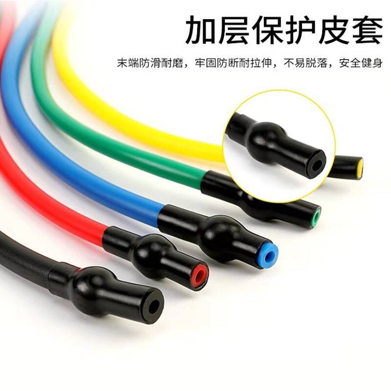 一字拉力绳乳胶拉力器套装瑜伽拉力绳健身绳单根拉绳P90X阻力绳子图片