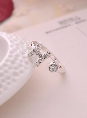 义乌厂家直销 个性潮流字母戒指 食指戒指 指环包邮