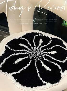 小单定制 冬季簇绒坐垫家用办公室椅垫小雪花毛绒垫防滑隔凉学生