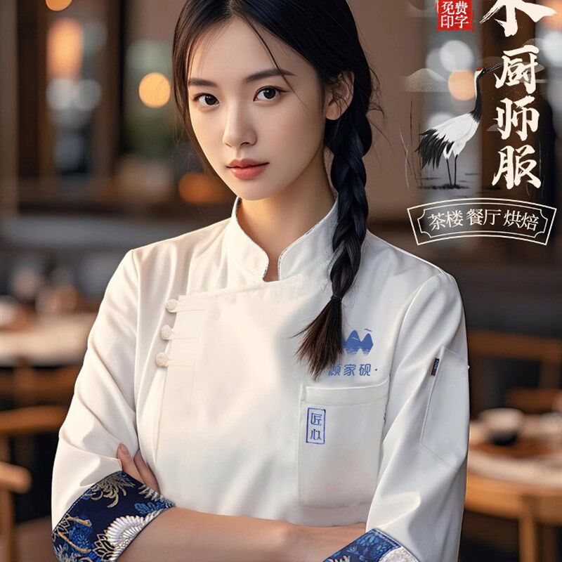 厨师工作服夏季定制透气中袖x餐饮饭店工衣厨师服咖啡西点烘焙服