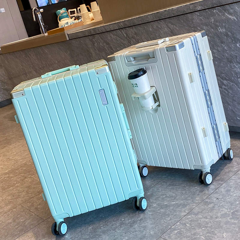 行李箱女多功能h大容量杯架拉杆箱男20寸登机箱万向轮密码箱旅行