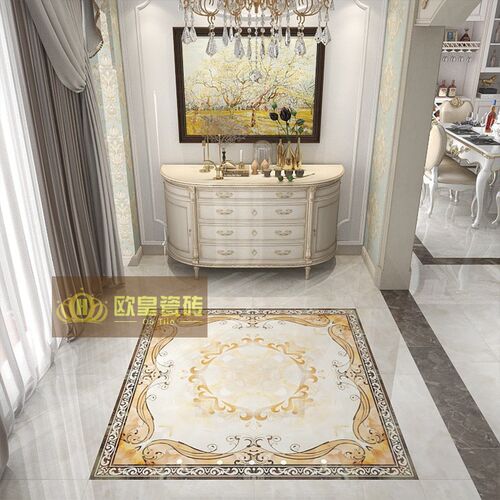 欧式客厅拼花地砖800x8u00入户玄关进门大厅别墅豪华装修造型瓷砖