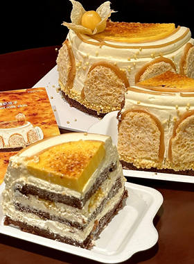 网红焦糖布雷烤奶皮子蛋糕奶酪甜糕点下午茶甜品慕斯蛋糕奶油奶酪