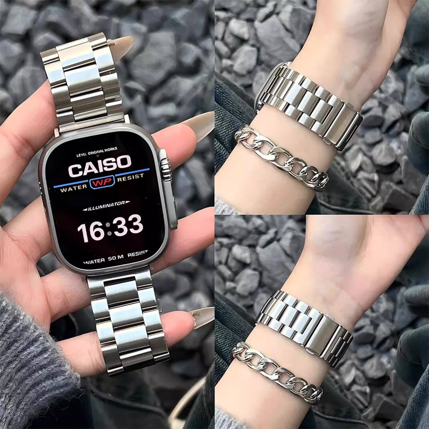 适用小米手环9pro表带8pro金属不锈钢高级红米watch6/5/4运动腕带