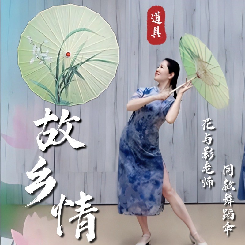 花与影故乡情伞舞蹈o道具古典舞跳舞专用手持油纸伞古风伞舞台表
