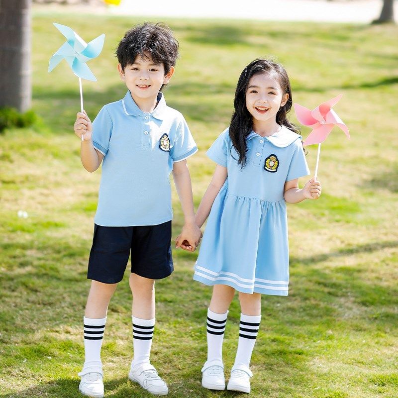 幼儿园园服夏装毕业照服装u小学生校服六一儿童班服夏季学院风套