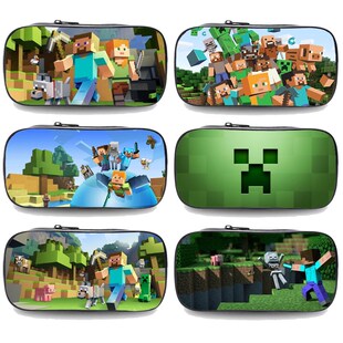 M我的世界苦力怕幼儿园儿童帆布文具盒男孩子中小学生拉链铅笔袋